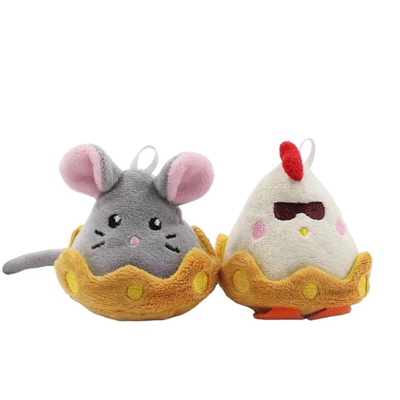 NWT Catnip and crinkle paper bite-resistant plush cat toys - package of 2 - Picture 1 of 7